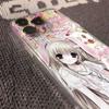 Kawaii Chibi Bunny Girl Rabbit Clear Phone Case for iPhone 17 16 15 14 13 12 11 16E Series Pro Max Plus Double Layer Protection
