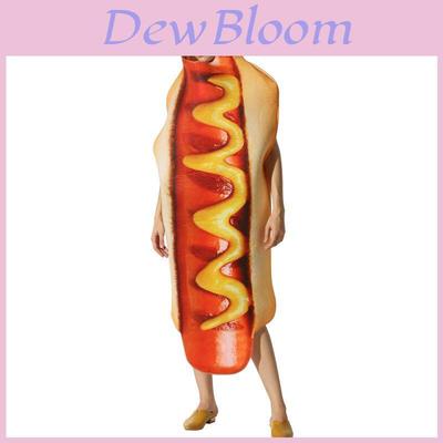 Fun And Vibrant Hot Dog Costume Jumpsuit For Halloween Stage Performances
