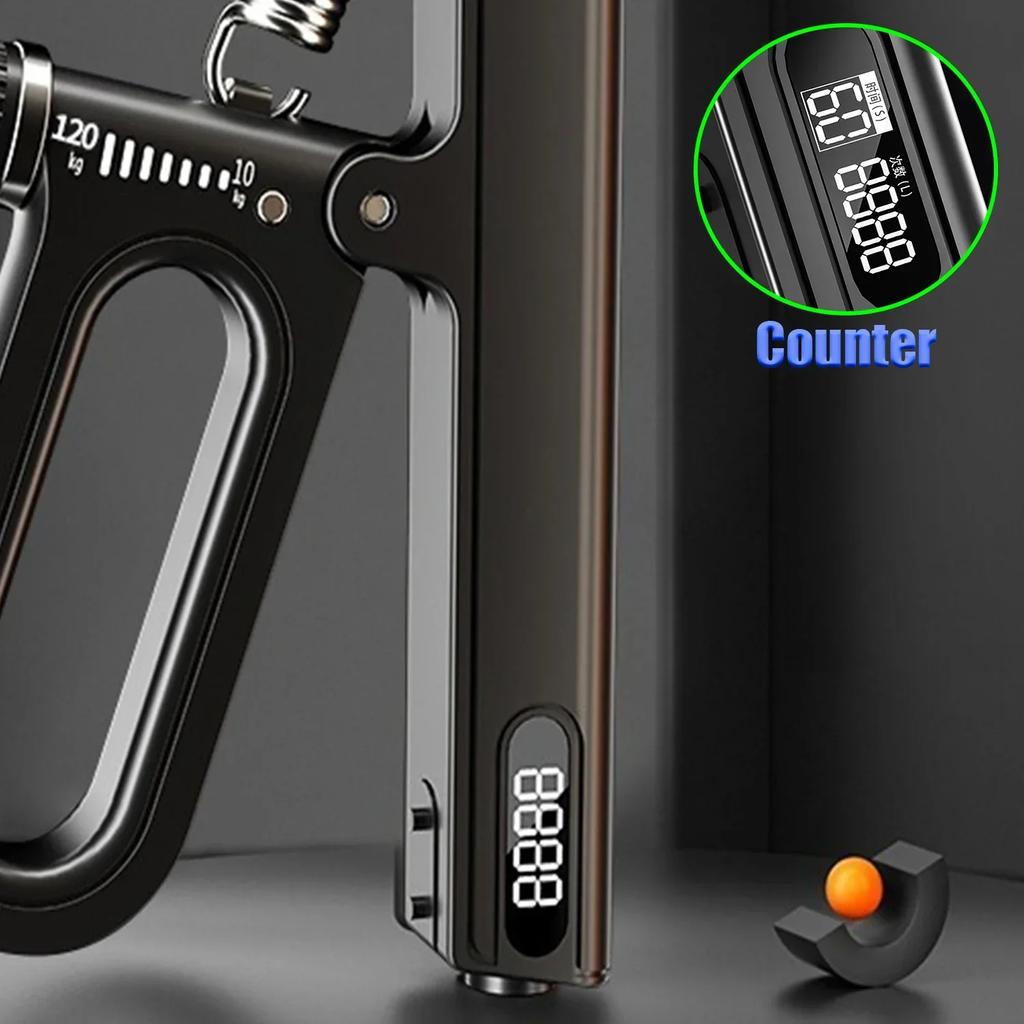 Hand Grip Wrist Strengthener Exerciser with Counter, Adjustable Resistance, Forearm Power Muscle Building Trainer, 22-260lbs