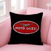 Classic Italian Brand MMoto Guzzi Cushion Cover Pillowcase Short Plush Invisible Zipper Room Sofa Cushion Cover
