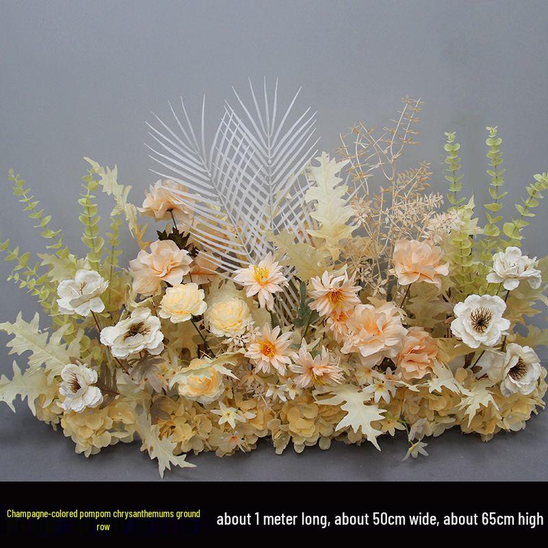 Artificial Wedding Aisle Flower Row: Table & Stage Decoration Simulation Flowers