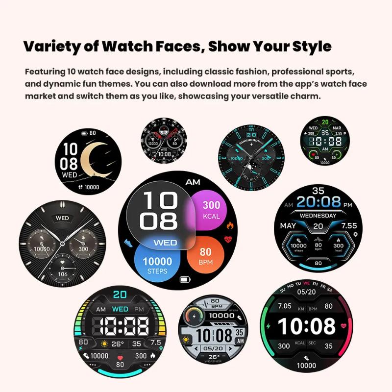 Outdoor Sports Smartwatch 1000mAh Battery 1.73-inch AMOLED Screen Men's Watch Compass 10ATM Waterproof Bluetooth Call Smartwatch