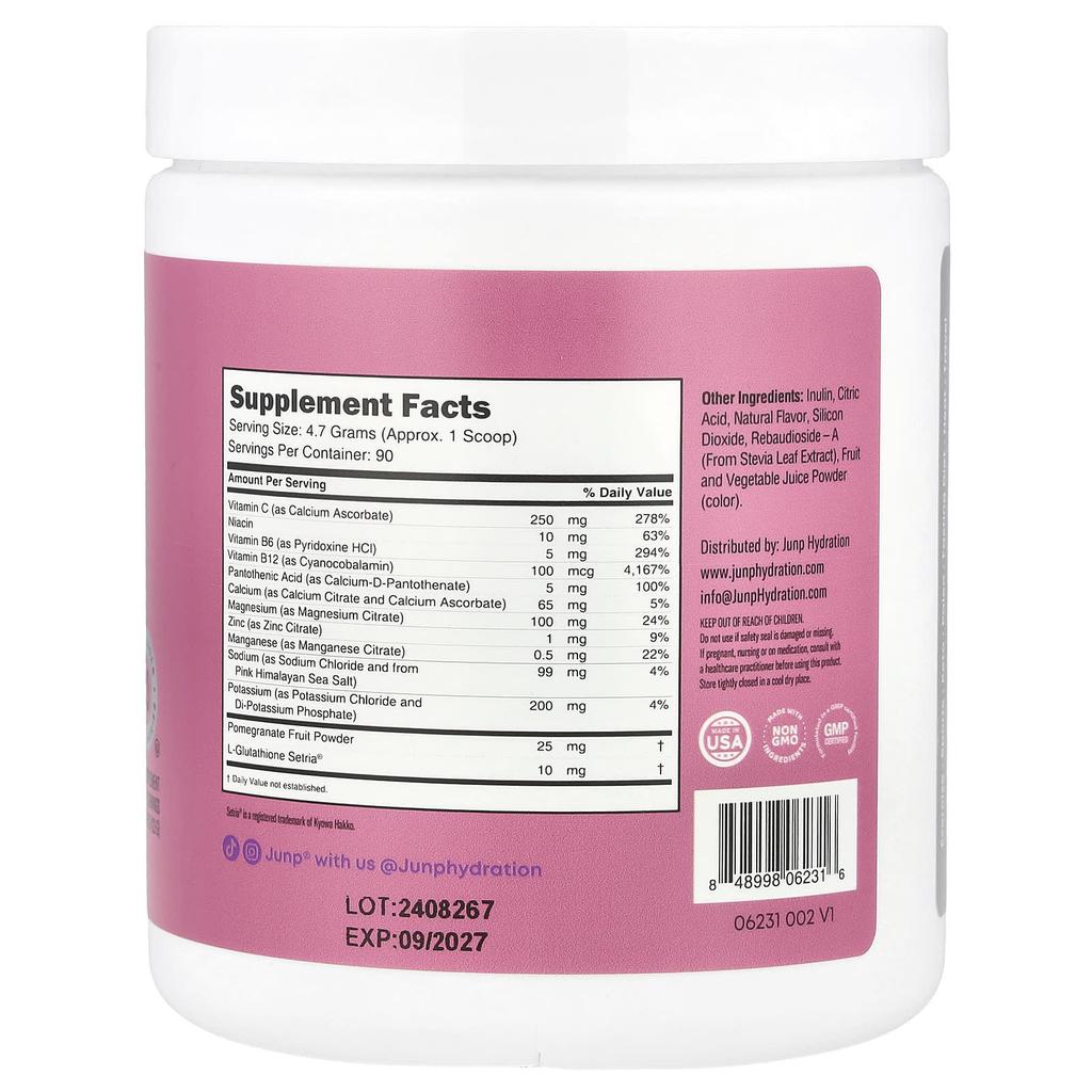 Electrolyte Powder Mix, Grape Flavor, 423G(14.9Oz)