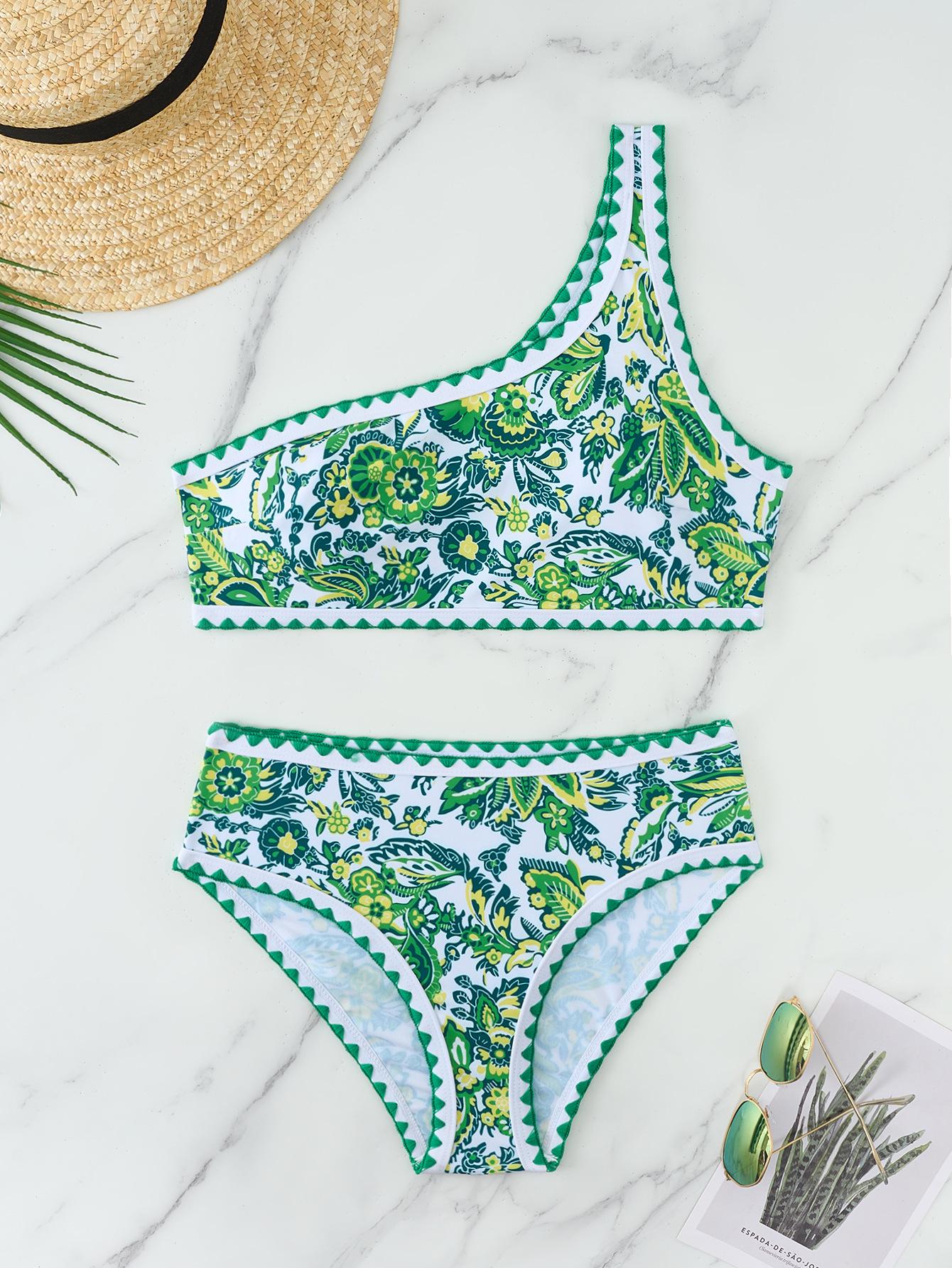 

Сексуальний жіночий купальник з синьо-білим порцеляновим принтом у європейському та американському стилі Large