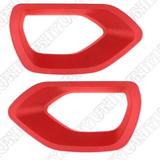 2x Front Upper Grille Intake Bezel Red For 2015- Dodge Charger SRT Scat Pack