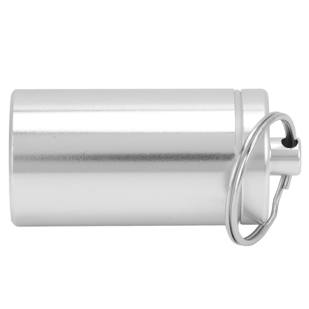 Portable Keychain Medicine Holder Alu um Waterproof Medicine Box Container for Outdoor Travel Camping