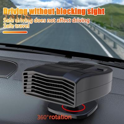 Topení do auta s otočnou základnou o 360 stupňů Rychlé vyhřívání 12V Přenosné SUV do auta Zimní odmrazování oken Odmlžovač