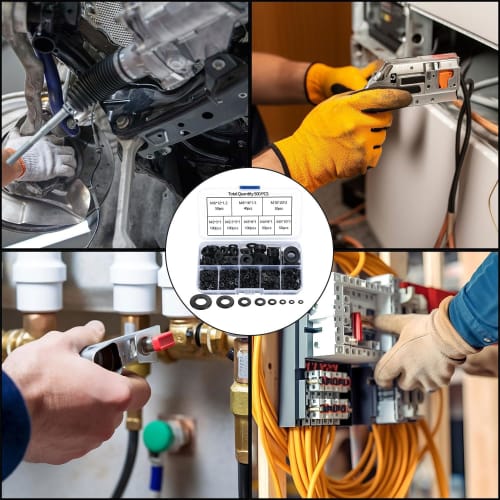 500-Piece Pack of Nylon Flat Washers, M2-M10 (M2, M2.5, M3, M4, M5, M6, M8, M10), Spacers, Flat Washers, Insulated Nylon, Anti-Level Washers, Convenie