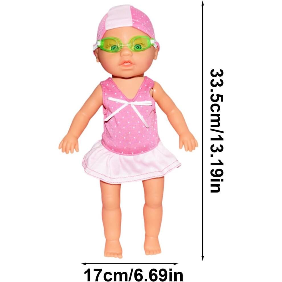 Pool Baby Doll Realistic Movable Joint Bath Toy For Preschoolers Removable Interactive Bathtub Toy Learning For Kids