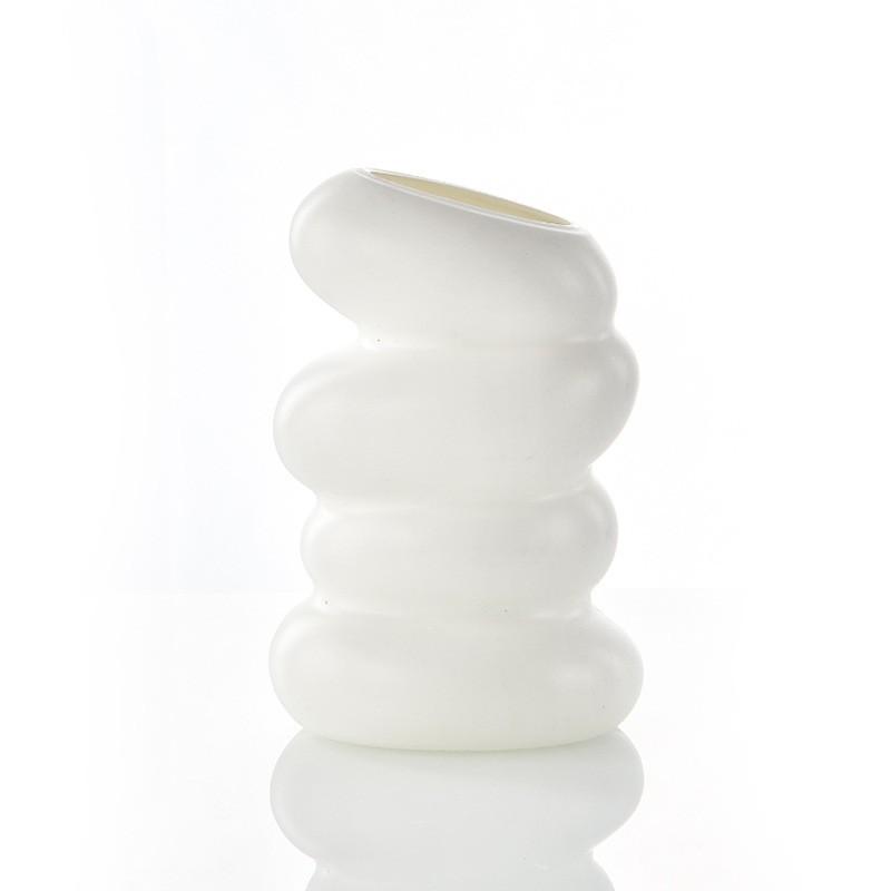 

1шт пластиковая спиральная белая ваза скандинавский креативный контейнер для цветочной композиции для кухни гостиной спальни украшение для дома орнамент 1 белый