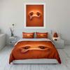 Süßes Emoticon mit orangenem Farbverlauf Weiche bequeme Bettbezug Bettwäsche-Set Enthalten 1*Bettbezug 2*Kissenbezüge