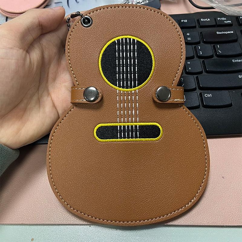 

Leather Embroidery Pick Bag, Large Capacity Guitar Pick Storage Bag, Folk Guitar Pick Box, A Blessing for Music Enthusiasts