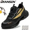 Cushioned Safety Shoes Anti-Puncture Anti-Drop Work Sneakers Slip Resistant Work Shoes Indestructible Steel Toe Boots For Men