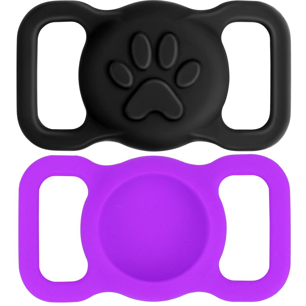 2 Pack Waterproof Silicone Holder Case For Airtag For Dogs And Cats - Scratch-Resistant, Anti-Lost GPS Tracker For Airtag