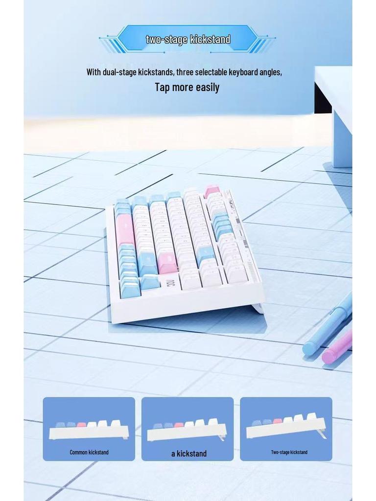 AOC GK168 Silent Esports 87-Key Color-Blocked Gaming Mechanical-Feel Wired Keyboard