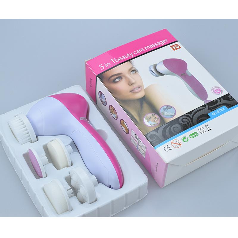 Electric 5-in-1 Facial Cleanser Facial Massage Cleanser Brush Facial Massage Pore Cleaner for Deep Cleansing Battery Free