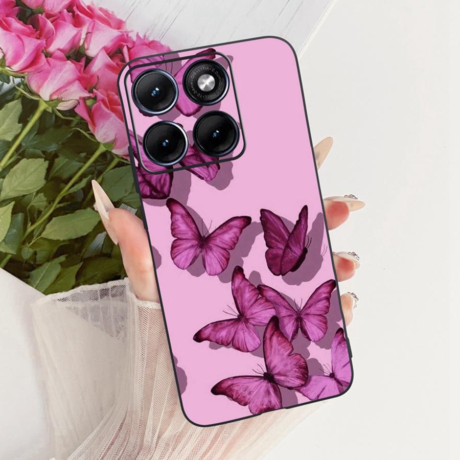 Fashion Painted Shell for Motorola Edge 70 Fusion Case Eedge70 Fusion Soft Silicone Black Cover for Moto edge 70fusion Capa