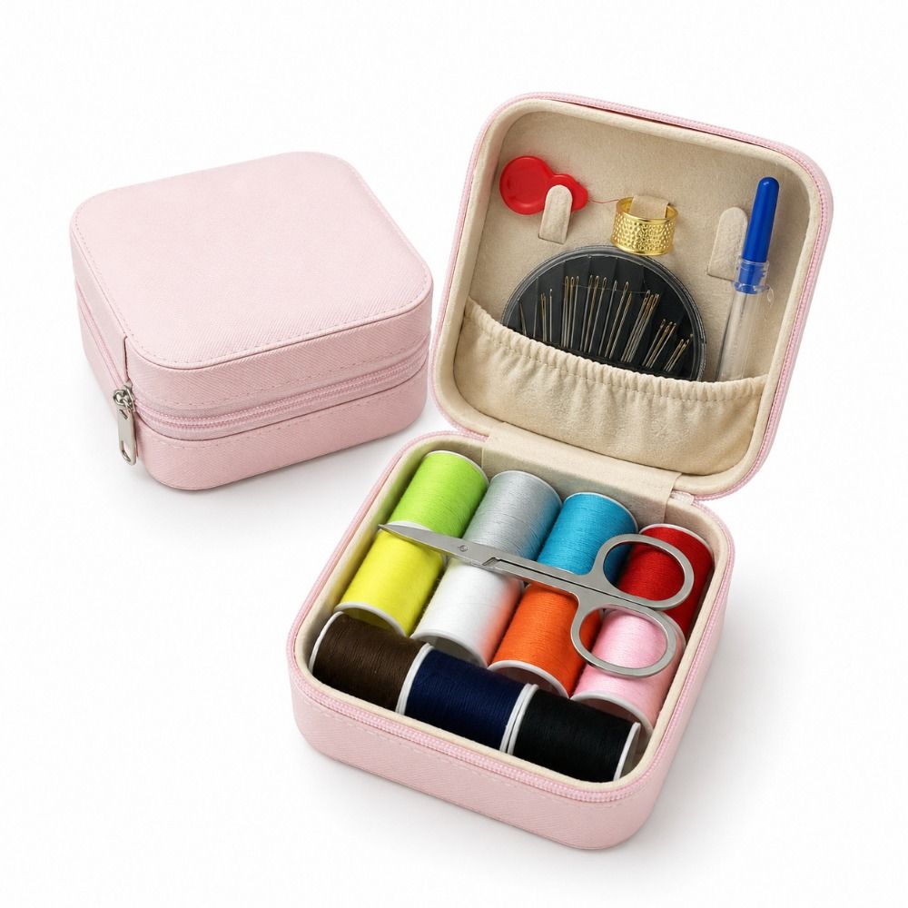 Portable Sewing Storage Box DIY Projects Daily Sewing Hand Sewing Tool Kit Heavy Duty Square Sewing Supplies Organizer