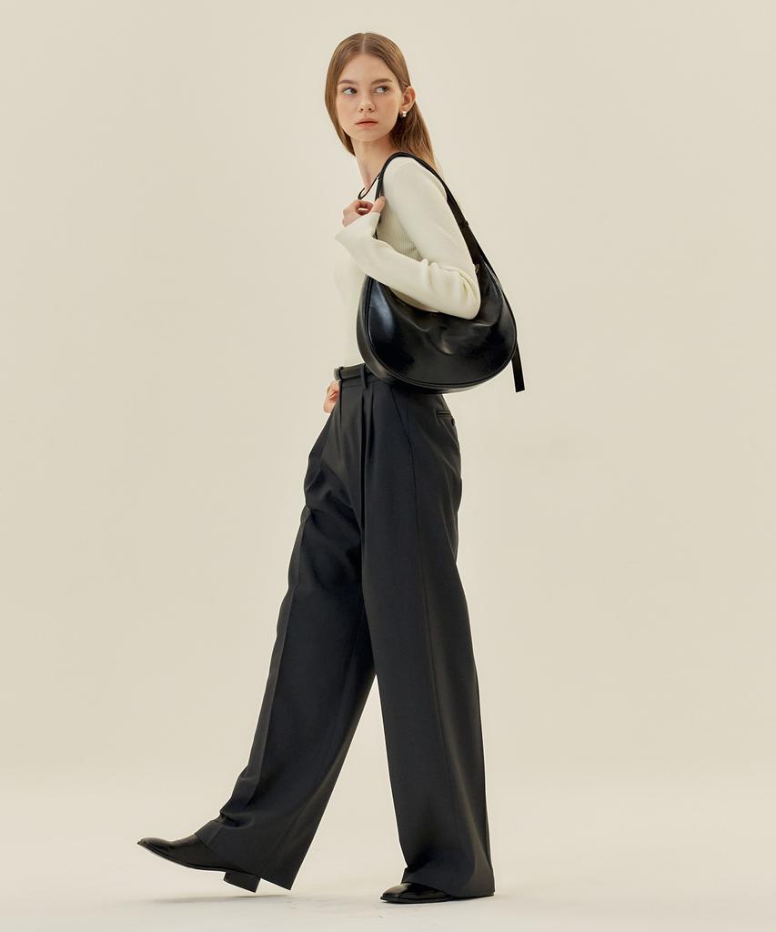 MIND BRIDGE WOMEN [W][Couture] Double-Pleat Wide Slacks - 2 Colors