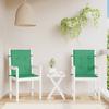 vidaXL Garden Chair Cushions for Low-Back Chairs 2 Pcs. Green 100x50x3 Cm