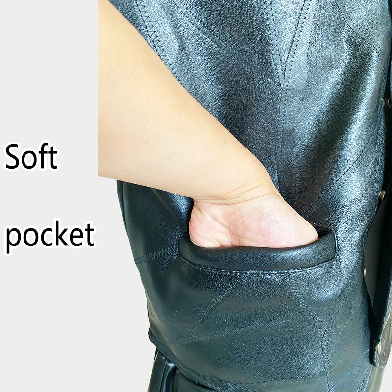 Binding Vest Leather Vest Men's Motorcycle Shoulder Four Season Cycling Clip Classic Embroidered Badge The Optical Board Has No Wiring Attached.