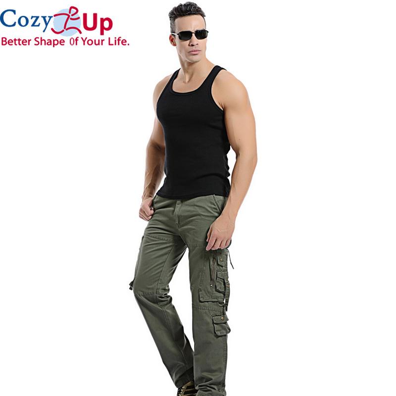 Cozy Up Pantalones cargo de primavera para hombre, pantalones militares de color caqui para hombre, pantalones tácticos casuales de algodón, muchos bolsillos, pantalones cargo casuales resistentes al agua y al desgaste