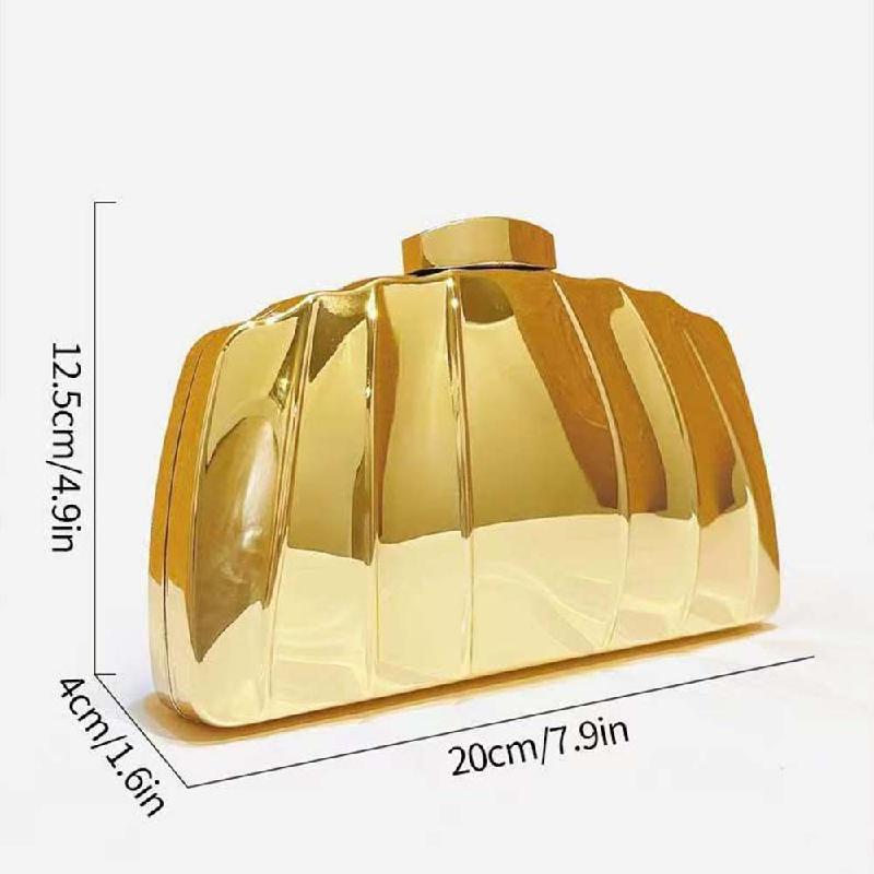 Shoulder Bag Fashion Crossbody Evening New Arrival Chain Tin Box Clutch Gold Women Woman Handbags Luxury High Quality Novelty
