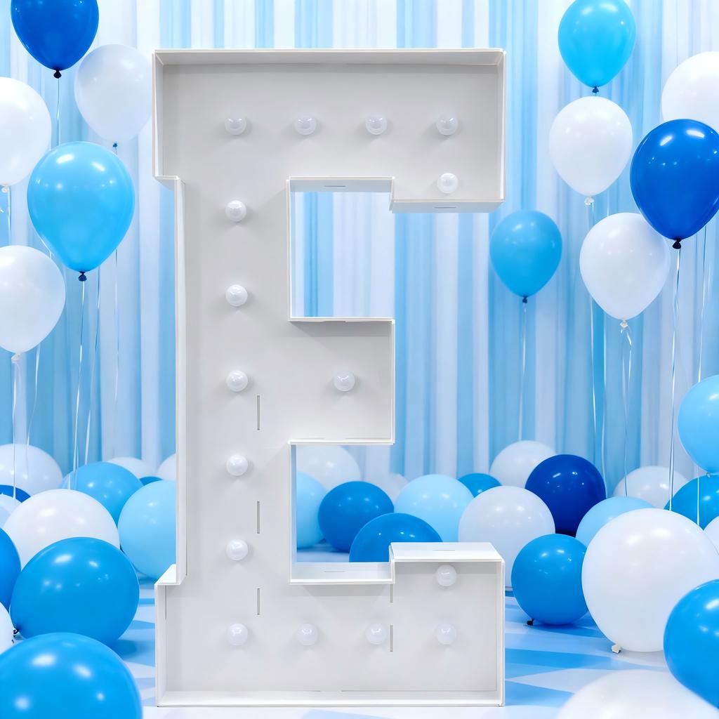 With Warm Lights 1Pc 120cm DIY LED Letter Light 3D KT Board Party Decoration Suitable for Birthday Party,Anniversary DIY Gifts