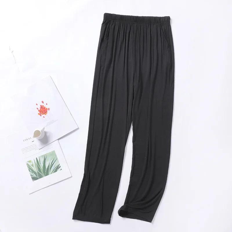 Modal Pajama Pants Thin Men's Spring and Summer Homewear Long Trousers Men's Home Pants Large Size Mosquito-Proof Sleep Pants