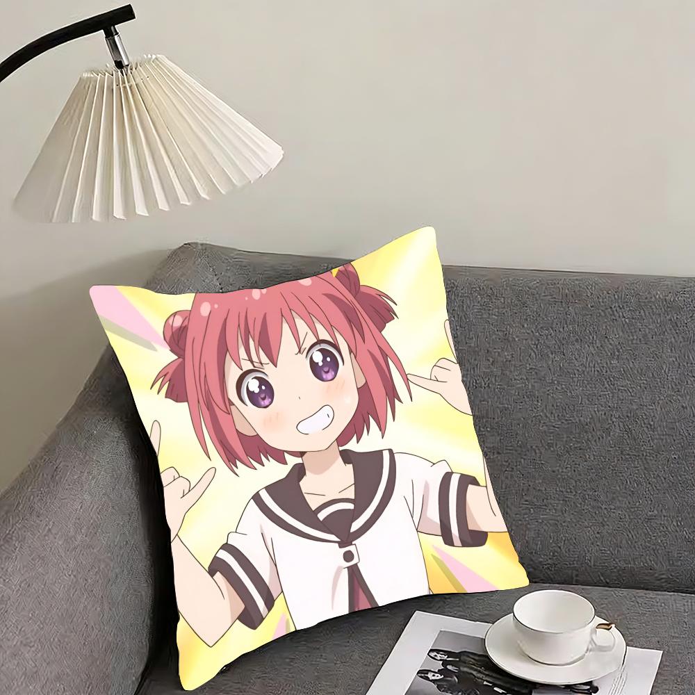 Yuru Yuri Cushion Cover Reversible Plush Pillow Cover – For Car, Sofa, Bedroom, Perfect As a Gift.
