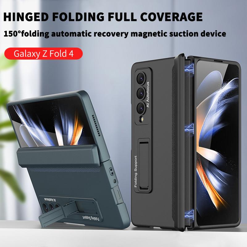 For Samsung Galaxy Z Fold 5 4 3 Case Magnetic Stand Adsorption Hinge Anti-fallprotective Protection Cover for Fold5 Fold4 Fold3