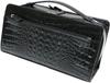 Black Second Bag for Cowhide Crocodile Carrying [Belcute] Men, Leather, Embossed, Handbag, Bag, A4, 1181156-F-003