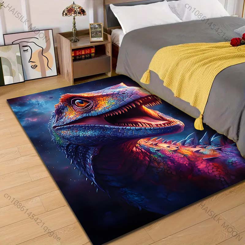

1PC Colorful dinosaur close-up Print Carpet Rug for Living Room Bedroom Sofa Doormat Home Decor Non-slip Floor Mat 40x60cm