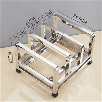 Stainless Steel Countertop Knife & Cutting Board Rack