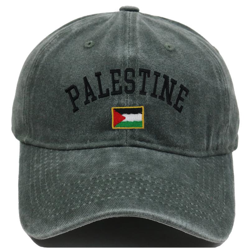 Palestine Flag Baseball Cap Classic Distressed Cotton Headwear Unisex Outdoor Summer Washed Adjustable Vintage Dad Hats Cap