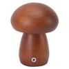 Small Wood Mushroom Lamp USB Charging Cordless Bedside Touch Lamp Portable Dimmable Table Lamp for