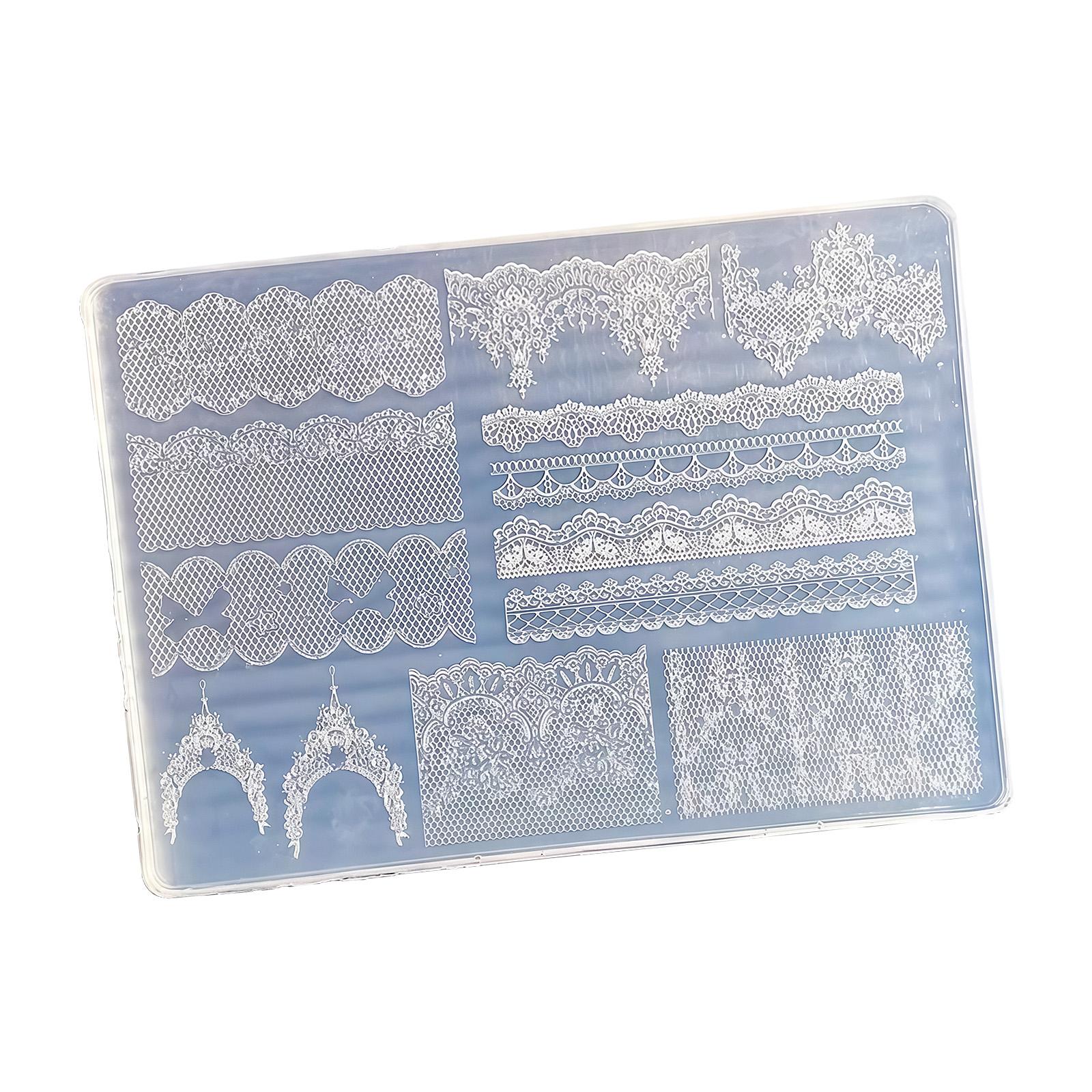 

Professional Silicone Mold For Nail Art Featuring 3D Lace Texture That Promotes Effortless Removal And Long Lasting Reuse M