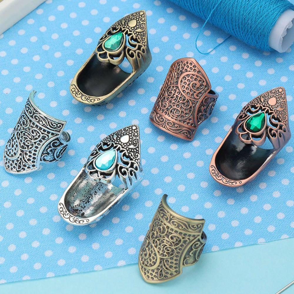 Metal Open Nail Acorn Thimble Durable Open Nail Acorn Finger Protector  for Embroidery