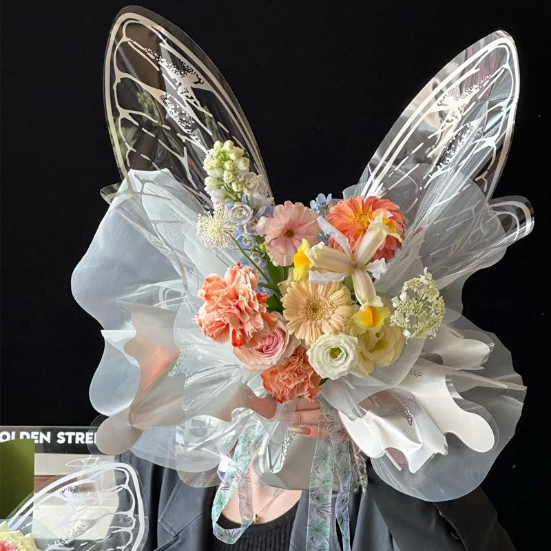 2025 Butterfly Flower Wrapping Paper Korean Style Gift Wrap Florist Bouquet Wrapper DIY Gifts Packaging Wedding Party Supplies