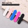 Portable Double-Sided Mini Nail Buffer: Colored Natural Wood, Fine Grit - Perfect for Manicure, Hotel, Home Use.