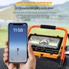 Solar LED flood light Outdoor searchlight Portable camping light Composed of 299 lamp beads With red and blue warning light