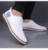 Men's White Hand-Stitched Chelsea Boots, Size 38-50, Rubber Sole, Fashionable Business Casual Shoes