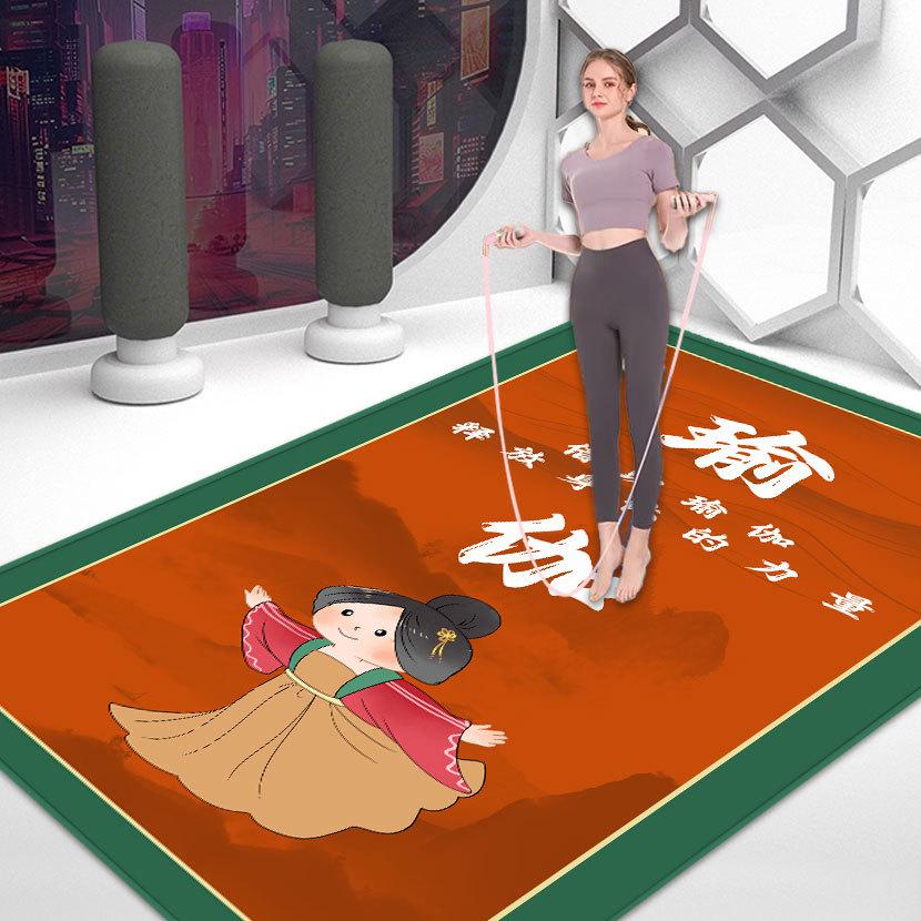 Schalldämpfende, rutschfeste, stoßabsorbierende Übungsmatte für Springseilspringen, Yoga und Dance-Fitness