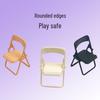 Miniature Colorful Folding Chair Doll Ornament - Creative Desktop Decor Children's Toy