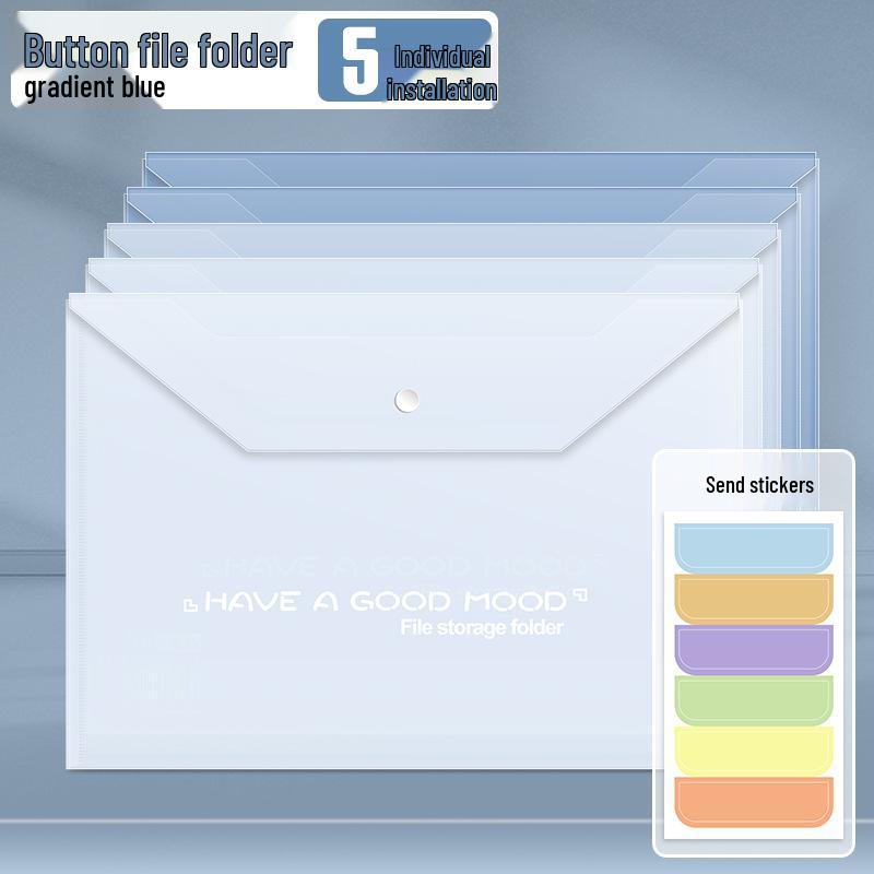 BY209 Transparent A4 Student File Bag for Subject Classification