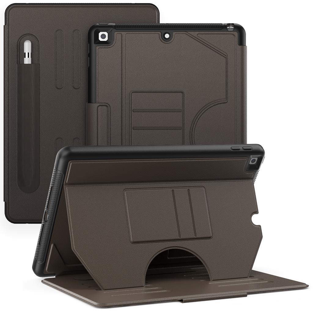 For iPad 10.2 (2021)/10.2 (2019)/10.2 (2020) Case Shockproof Card Holder Flip Tablet Cover with Pen Slot