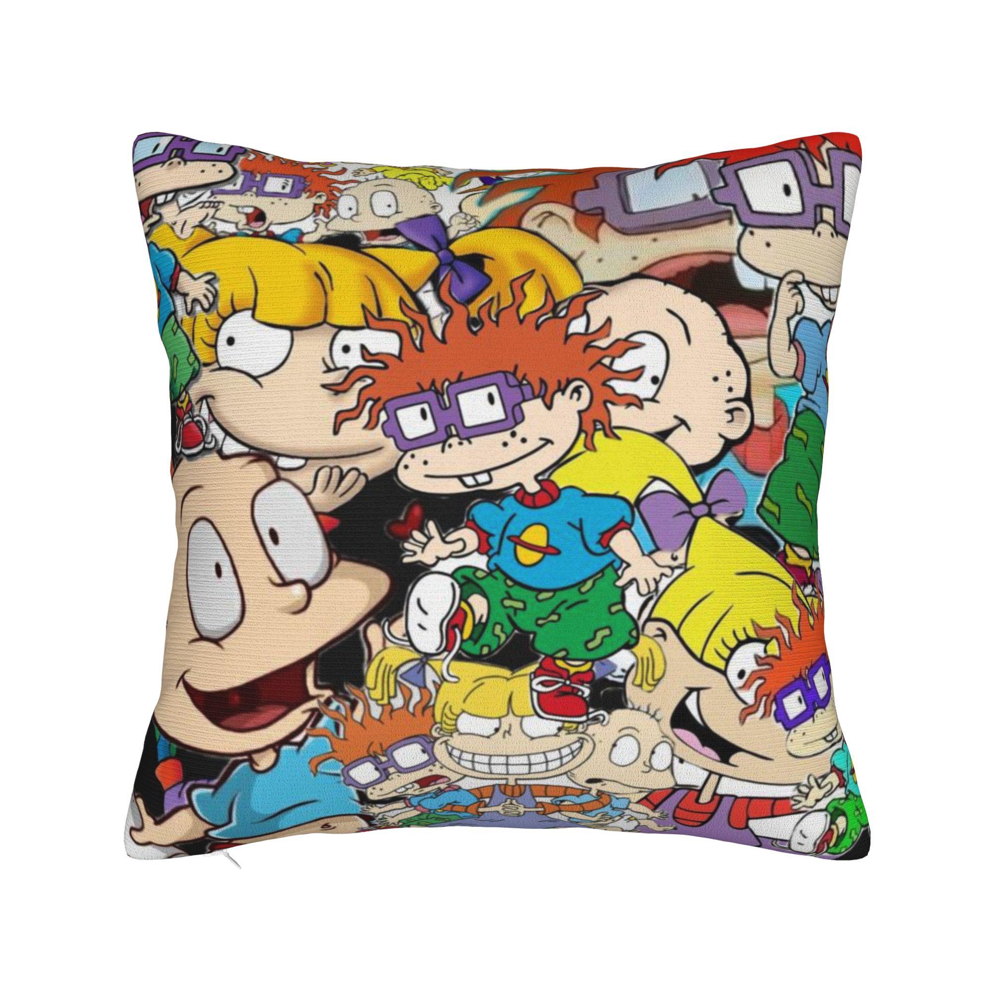 Decorative Pillow Covers Rugrats Chuckie Finster Anime Accessories Home  Pillow Case Cover Square Multi-Size 12x12Inch