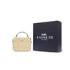 Coach Box Crossbody 18 Monogram Canvas And Leather Small Camera Bag Women Bags Khaki White C3148-IMDQC