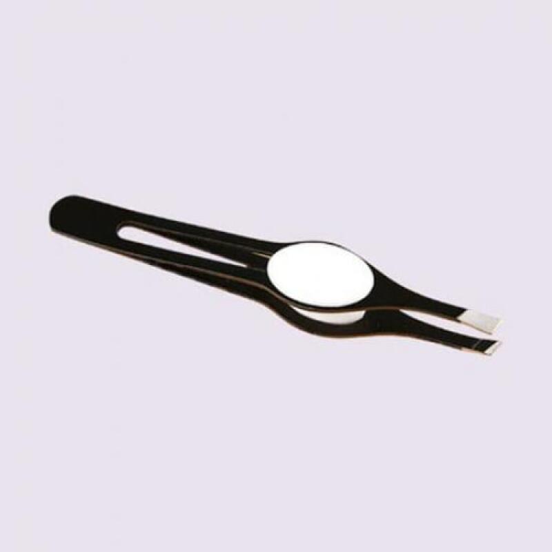 1 pair of stainless steel basic tweezers