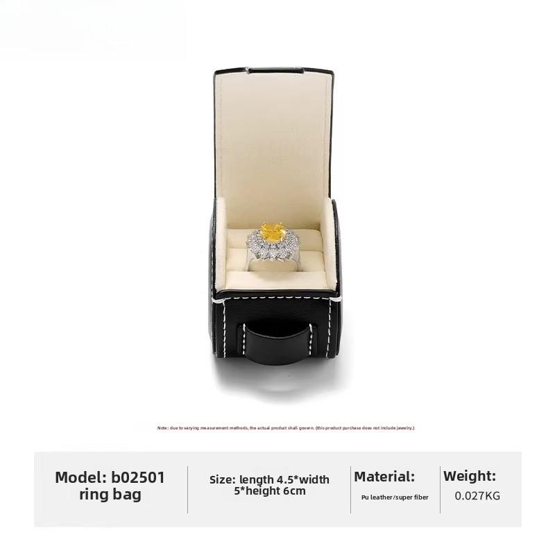 

Minimalist Ring Pouch, Exquisite Creative PU Leather Ring Case, Portable Travel Jewelry Storage Box
